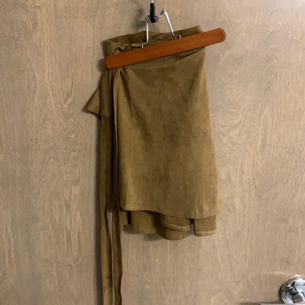Suede skirt